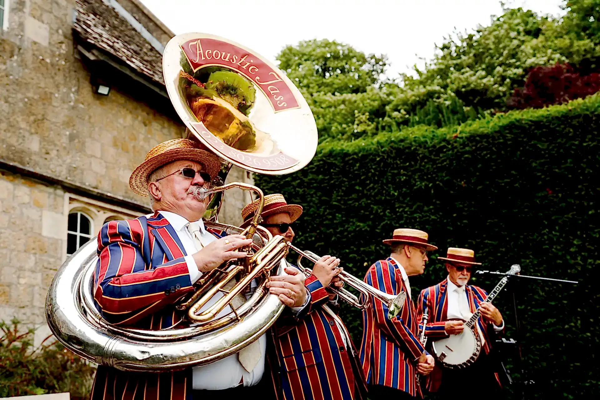a group of people playing instruments